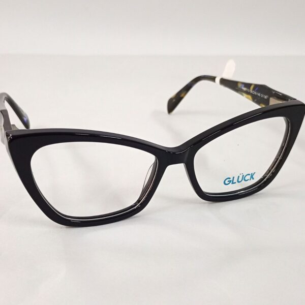 GLÜCK,  Ref. YG1113 54/16 Color negro, brazos print. azul, acetato
