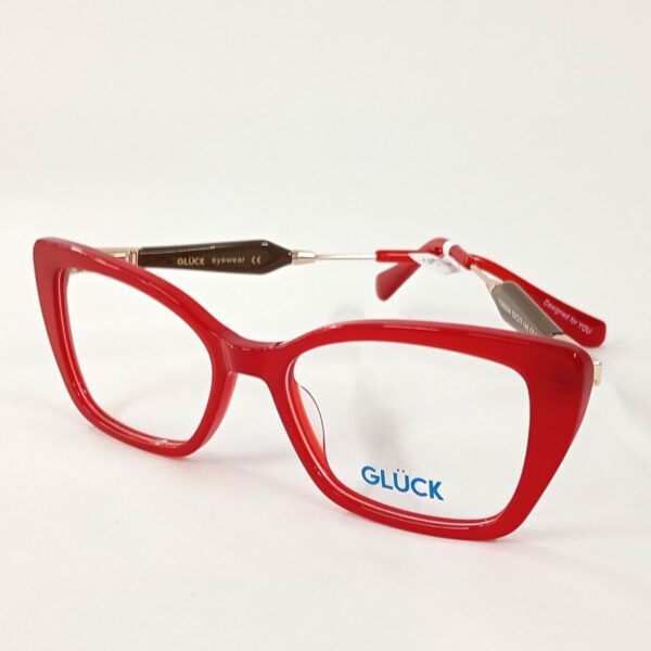 GLÜCK,  Ref.YG0044 53/17, color rojo, brazo metálico/cafe.