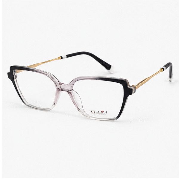 CLARA Ref. CLA1809 54/16, combinación negro y cristal traslucido, brazo metálico dorado