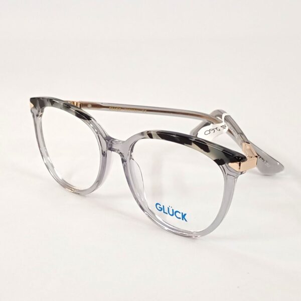 GLUCK Ref.FP2505 53/18, color Gris traslucido, detalle superior animal print, acetato.