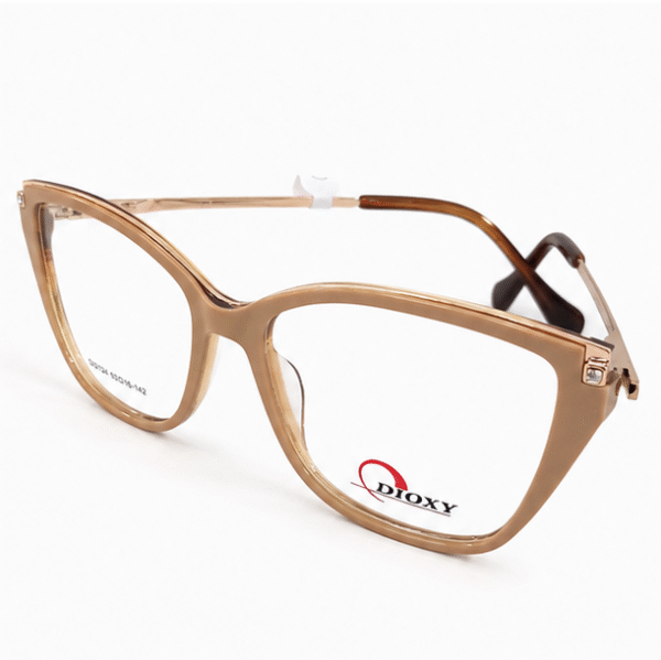 Dioxy Ref.DI212 55/16, color nude, acetato, brazo metálico dorado